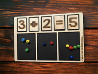 Thumbnail for Addition - Subtraction - Greater - Addition - Subtraction - Greater or Less Than Wooden Tray - Chalkboard