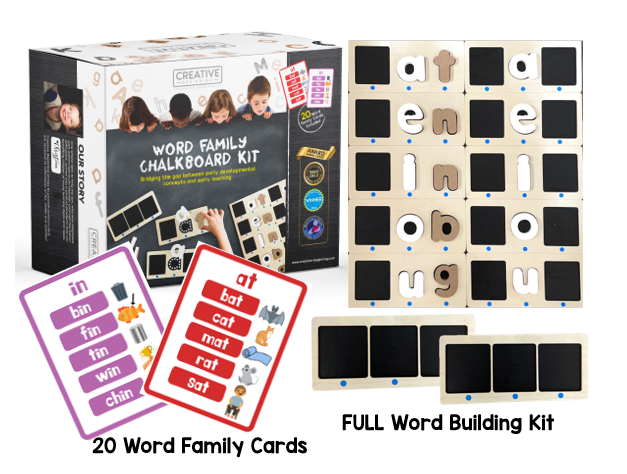 Word Family Chalkboard Kit and Lowercase Chalkboard Puzzle