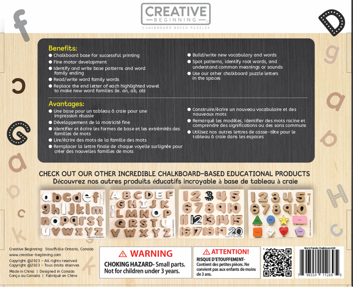 Word Family Chalkboard Kit - Word Family Chalkboard Kit