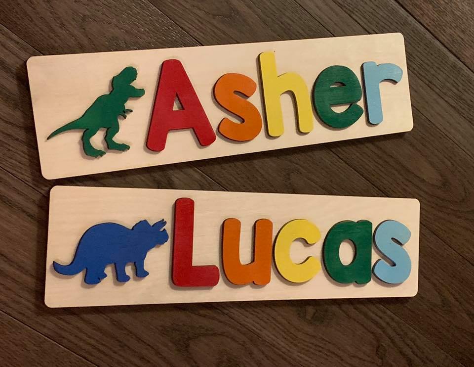 CUSTOMIZED CHALKBOARD - CUSTOMIZED CHALKBOARD NAME PUZZLE WITH IMAGE