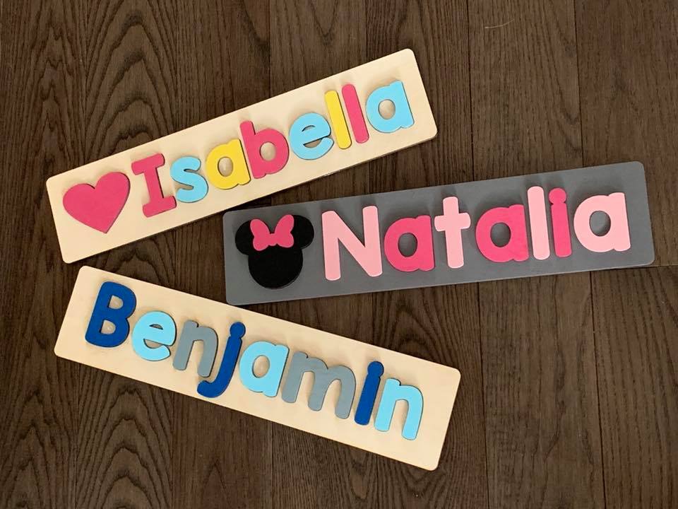 CUSTOMIZED CHALKBOARD - CUSTOMIZED CHALKBOARD NAME PUZZLE WITH IMAGE