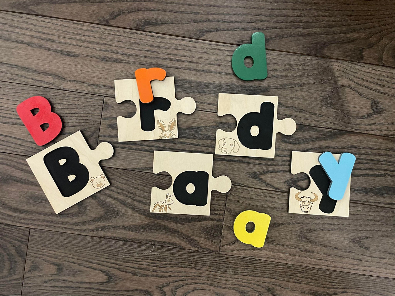 PUZZLE- SEPARATE PIECES- SOUND IMAGES - CUSTOMIZED CHALKBOARD NAME PUZZLE- SEPARATE PIECES- SOUND IMAGES