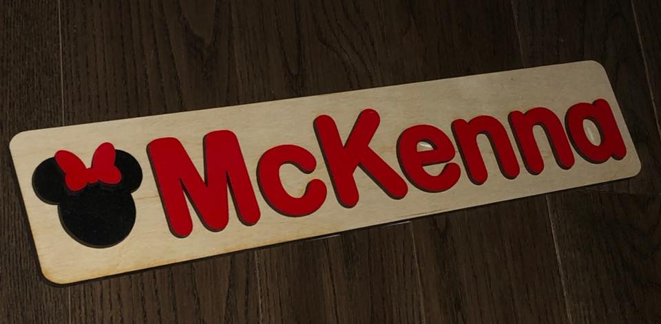 CUSTOMIZED CHALKBOARD - CUSTOMIZED CHALKBOARD NAME PUZZLE WITH IMAGE