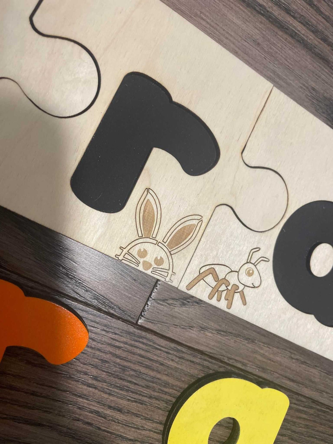 PUZZLE- SEPARATE PIECES- SOUND IMAGES - CUSTOMIZED CHALKBOARD NAME PUZZLE- SEPARATE PIECES- SOUND IMAGES