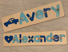 Load image into Gallery viewer, CUSTOMIZED CHALKBOARD NAME PUZZLE WITH IMAGE
