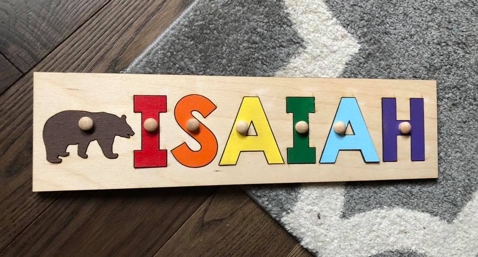 CUSTOMIZED CHALKBOARD - CUSTOMIZED CHALKBOARD NAME PUZZLE WITH IMAGE COMBO
