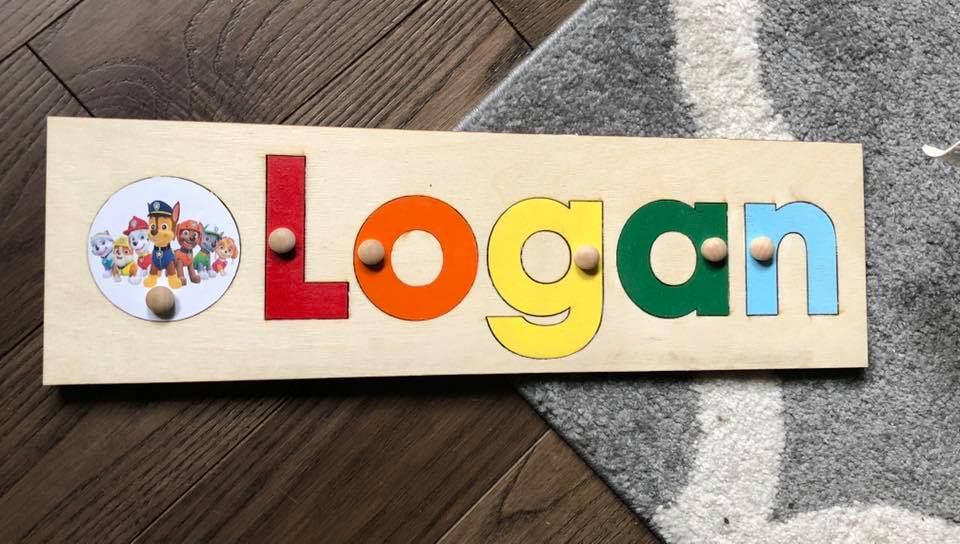 CUSTOMIZED CHALKBOARD - CUSTOMIZED CHALKBOARD NAME PUZZLE WITH IMAGE COMBO