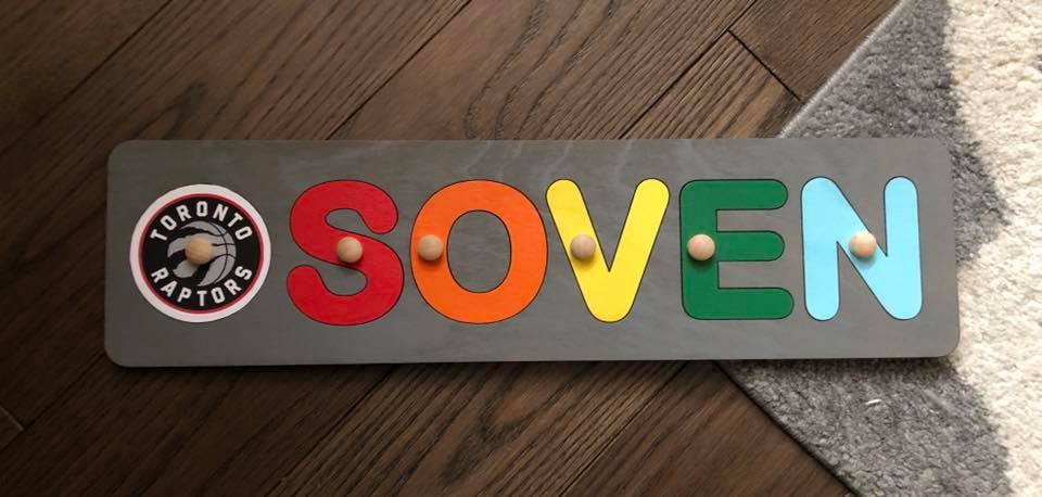CUSTOMIZED CHALKBOARD - CUSTOMIZED CHALKBOARD NAME PUZZLE WITH IMAGE COMBO